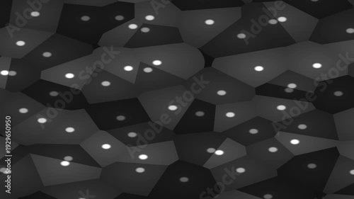 Abstract Geometric Pattern with Glowing Dots