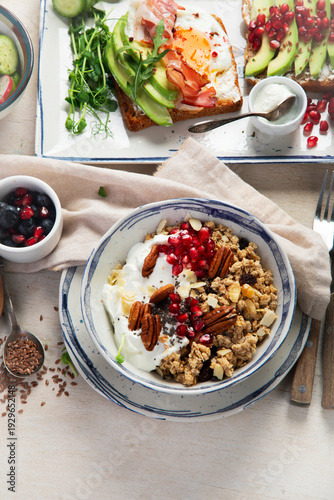 Фотография Extensive breakfast buffet with fresh products