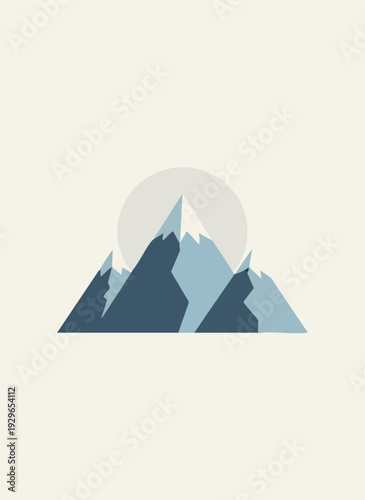 mountain landscape vector illustration