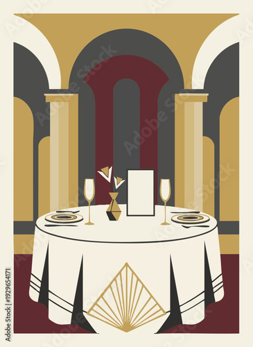 restaurant table set