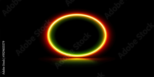 A glowing fiery ring shaped like floating in dark space like a solar eclipse