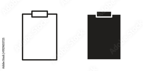Clipboard icons collection glyph and mixed vector Illustrations