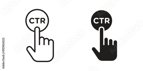 CTR icons collection glyph and mixed vector Illustrations