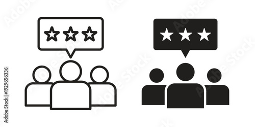 Customer feedback icons collection glyph and mixed vector Illustrations