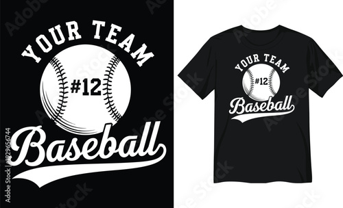 Vintage Baseball Sport Graphic with Motivational Typography and Athletic Elements