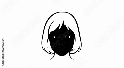 Stylized black and white portrait of a young person with short hair and a thoughtful expression