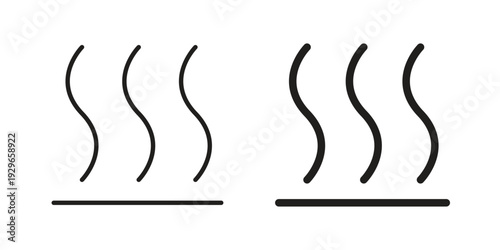 Heat icons collection glyph and mixed vector Illustrations