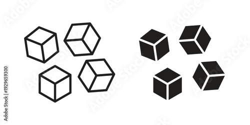 Ice icons collection glyph and mixed vector Illustrations