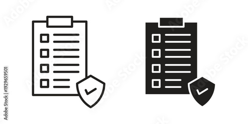 Insurance policy icons collection glyph and mixed vector Illustrations