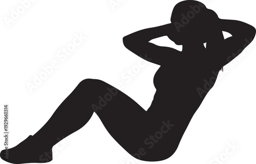 Woman doing crunches in fitness routine for core strength