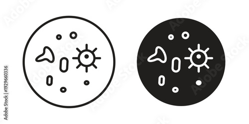Microorganism icons collection glyph and mixed vector Illustrations