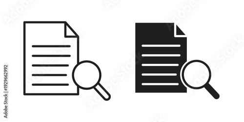 Research icons collection glyph and mixed vector Illustrations