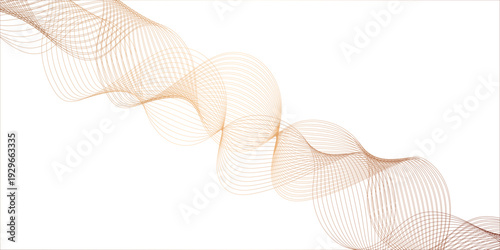 An elegant of a white pearl necklace isolated on a pink backdrop featuring a vector wave pattern with decorative curved lines and a soft spring texture for artistic design.