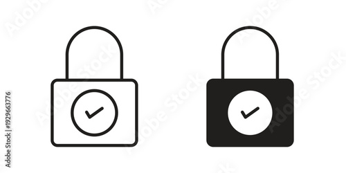 Security lock icons collection glyph and mixed vector Illustrations