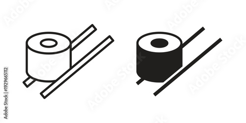 Sushi icons collection glyph and mixed vector Illustrations