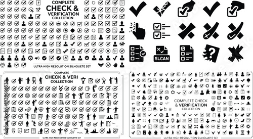 Check Mark Typography Silhouette Icon Packt 