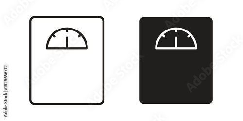 Weight scale icons collection glyph and mixed vector Illustrations