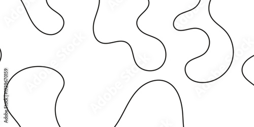 Abstract organic wavy black and white shapes create a seamless modern minimalist background design