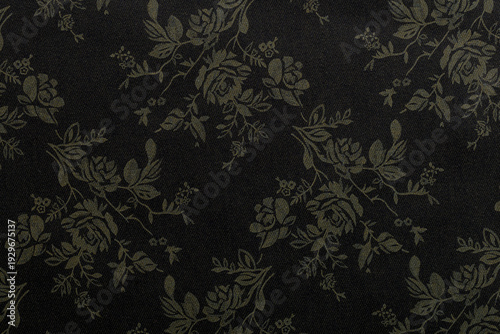 Floral pattern design on dark background suitable for textile or wallpaper use in home decor projects