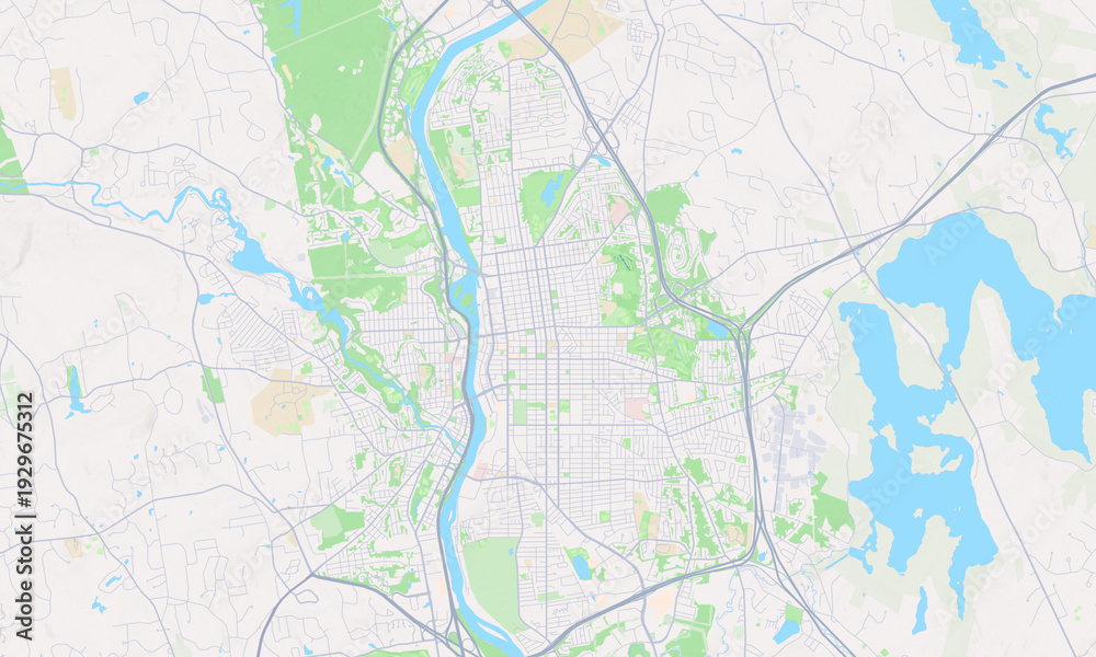 Fototapeta premium Manchester New Hampshire map