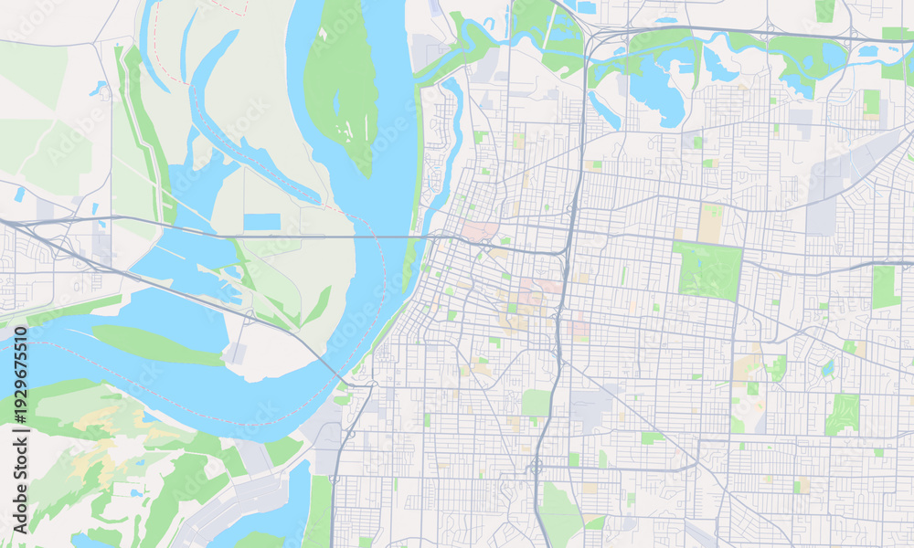 Fototapeta premium Memphis Tennessee map