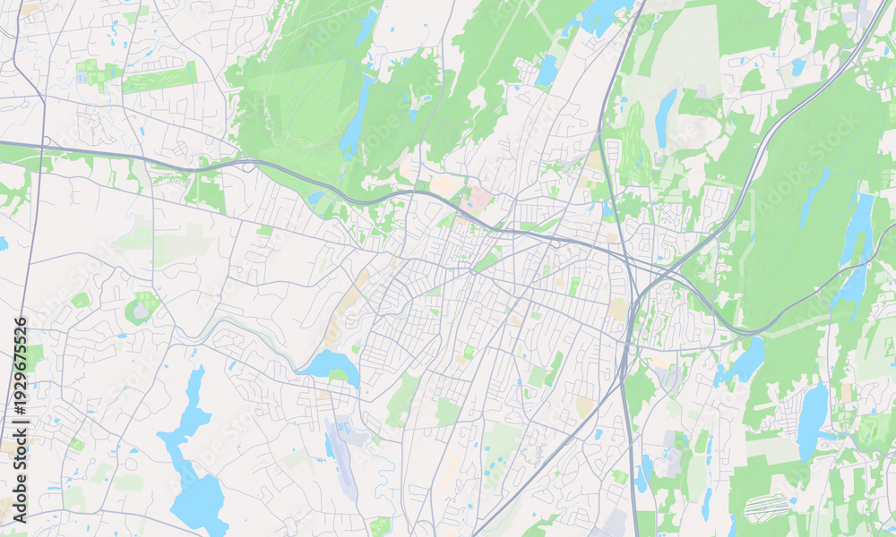 Fototapeta premium Meriden Connecticut map