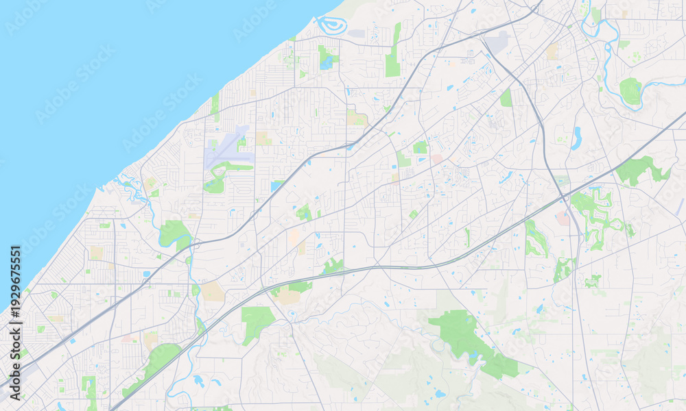 Fototapeta premium Mentor Ohio map