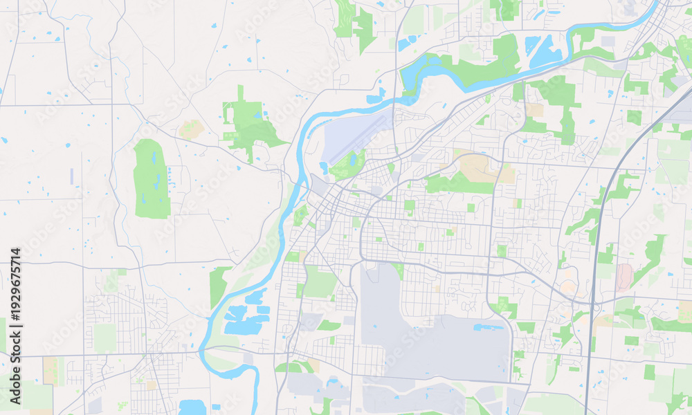 Fototapeta premium Middletown Ohio map