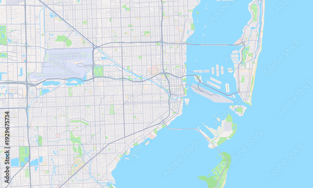 Fototapeta premium Miami Florida map