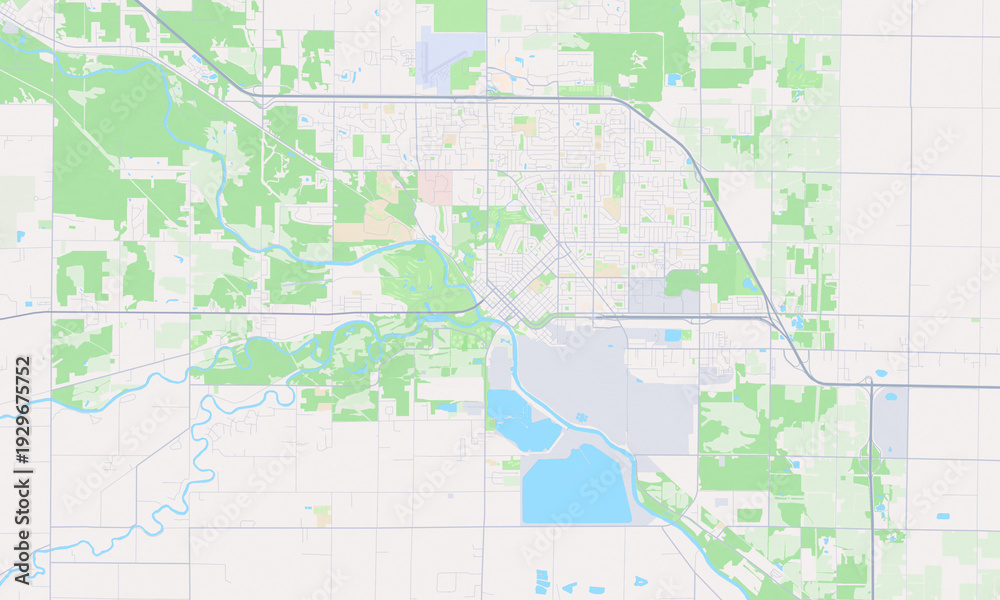 Fototapeta premium Midland Michigan map