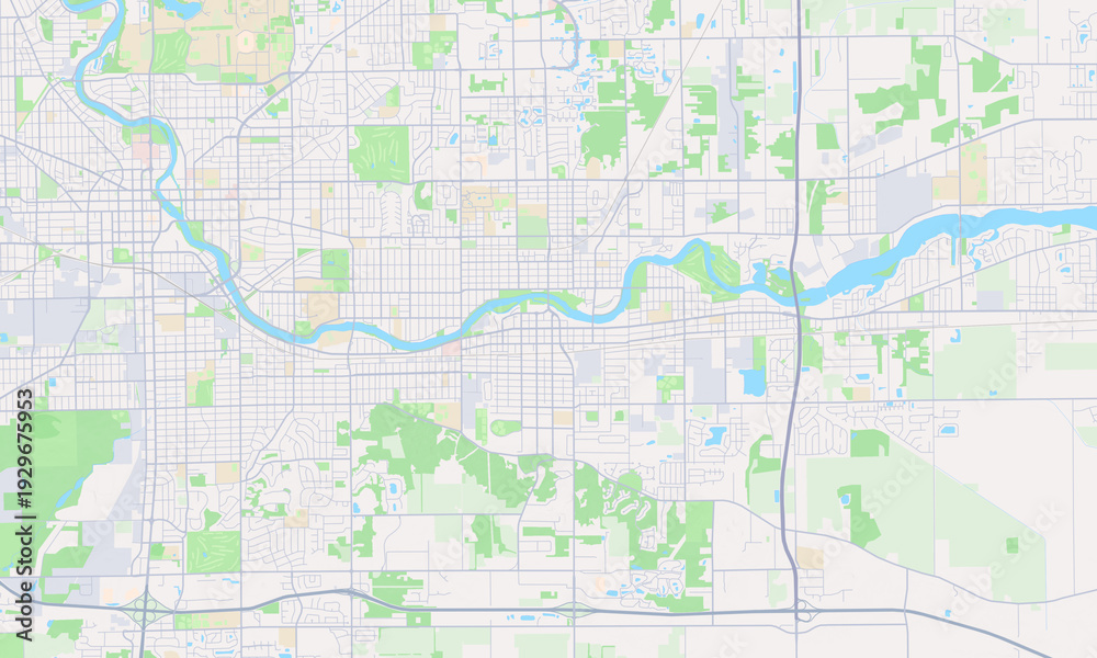 Obraz premium Mishawaka Indiana map