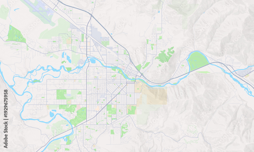 Fototapeta premium Missoula Montana map