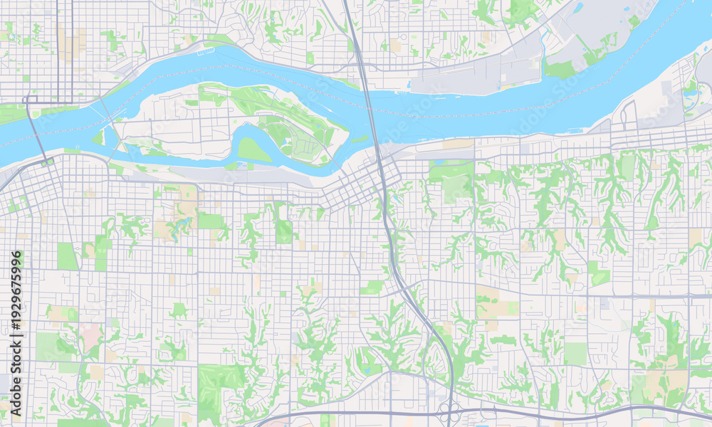 Fototapeta premium Moline Illinois map
