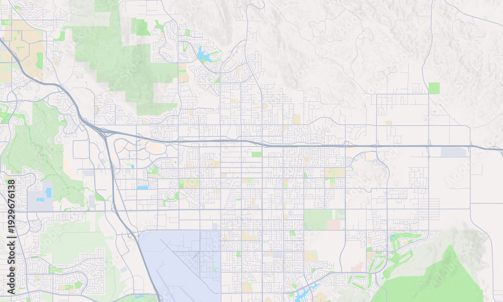 Fototapeta premium Moreno Valley California map