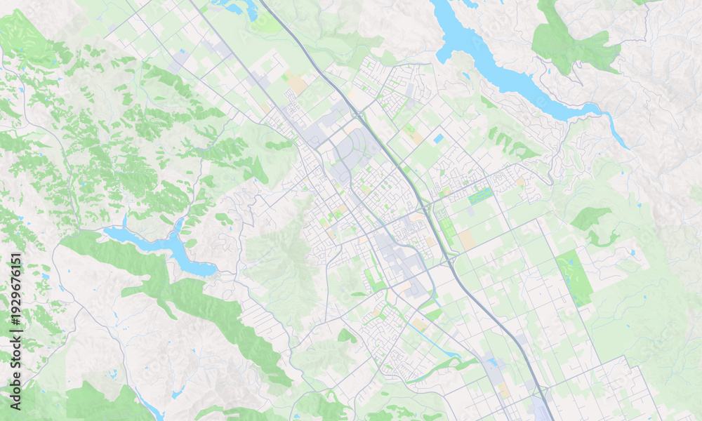 Naklejka premium Morgan Hill California map