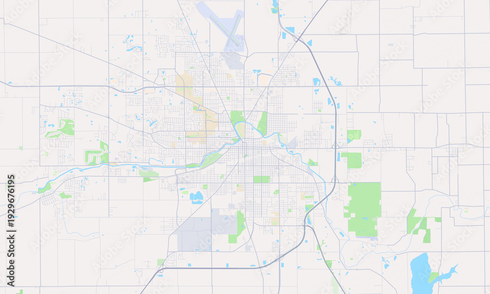 Fototapeta premium Muncie Indiana map
