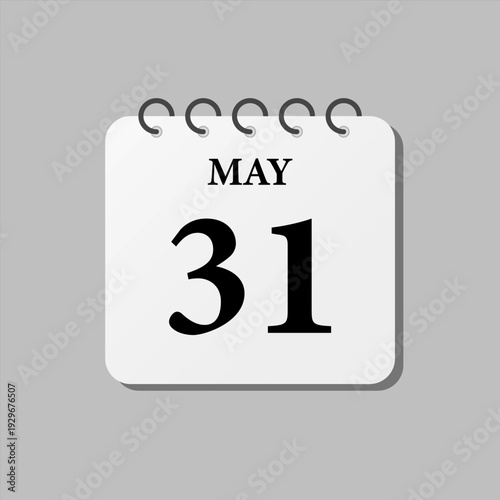Icon page calendar day - 31 May
