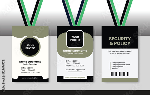 id card design concept modern and clean design