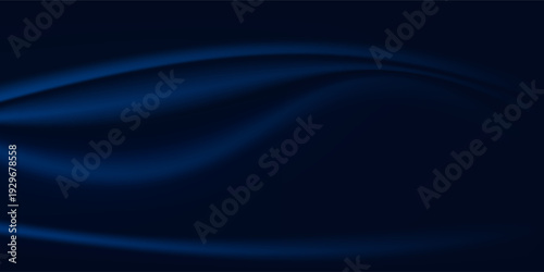  Black blue abstract background. Silk satin. Curtain, drapery. Shiny fabric. Dark. Wavy soft pleats. Navy blue elegant luxury background. Liquid wave effect. Gradient.