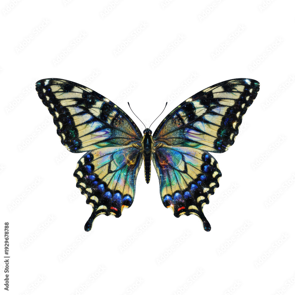 Naklejka premium Beautiful butterfly with intricate wing patterns