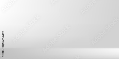 White grey gradient studio room background. Vector EPS 10