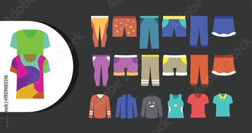 Vibrant clothing collection for modern lifestyle and fashion design