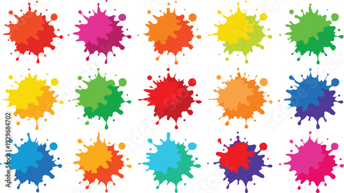 Colorful ink splashes