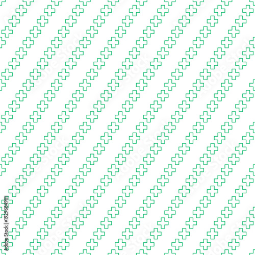 seamless pattern green cross pharmacy medical symbols graphic background