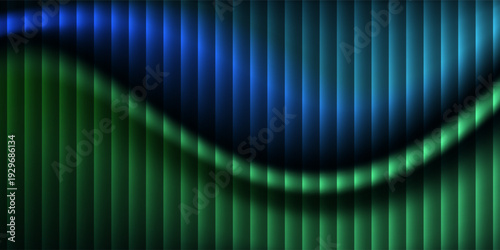 Top Dark abstract field infused with fractal texture in neon teal and green tones,  interior construction architectural