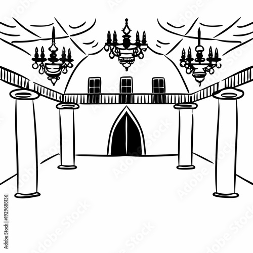 Circus tent vector icon illustration carnival