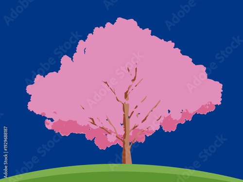 背景, カラフル, 木, 桜, 植物, 自然, ベクター, とぶ, イラスト, ブランチ, 葉, 