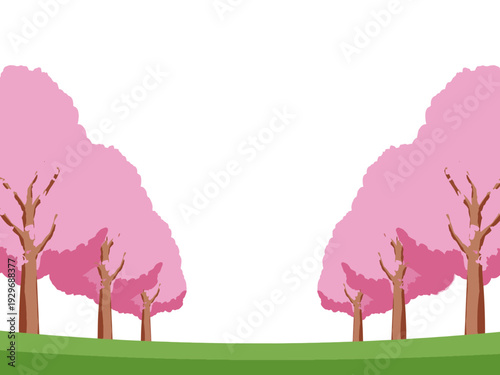 背景, カラフル, 木, 桜, 植物, 自然, ベクター, とぶ, イラスト, ブランチ, 葉, 