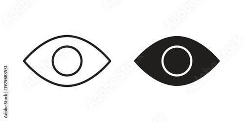 Show icons vector glyph and thin line. Black icons