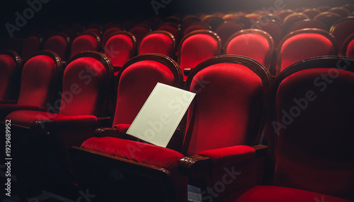 Vintage Theatre Seats With Program And Spotlight